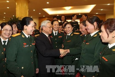 Tổng Bí thư Nguyễn Phú Trọng gặp mặt thân mật các nữ đại biểu ưu tú