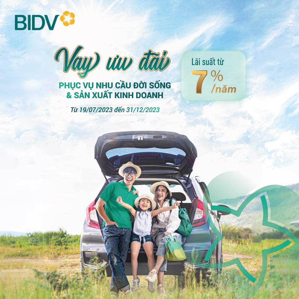 Vay vốn lãi suất chỉ từ 7%/năm tại BIDV dành cho cá nhân - 1 Vay vốn lãi suất chỉ từ 7%/năm tại BIDV dành cho cá nhân - 1