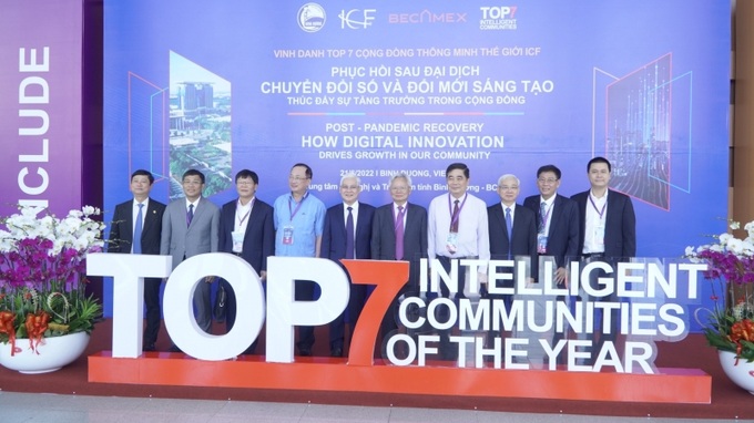 Vinh danh Top 7 Cộng đồng Thông minh Thế giới 2022 là sự kiện quốc tế đầu tiên được tổ chức tại Bình Dương sau đại dịch COVID-19.