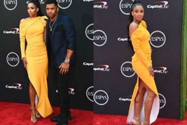 Ciara đẹp kiêu sa với váy vàng rực