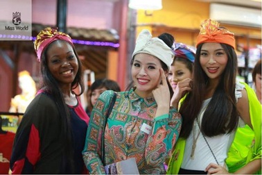 Hình ảnh đầu tiên của Lại Hương Thảo tại cuộc thi Hoa hậu Thế giới 2013