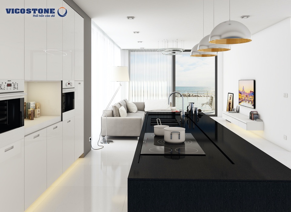 Cách kết hợp đá ốp tạo điểm nhấn cho không gian bếp - 2 Cách kết hợp đá ốp tạo điểm nhấn cho không gian bếp - 2