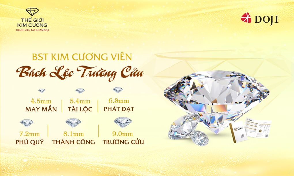 DOJI ưu đãi đến 19% trang sức mừng sinh nhật Thế Giới Kim Cương - 2 DOJI ưu đãi đến 19% trang sức mừng sinh nhật Thế Giới Kim Cương - 2