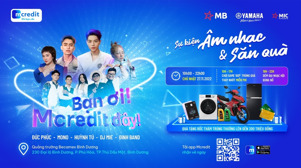 Sự kiện vui chơi và thưởng thức âm nhạc của Mcredit tại Bình Dương - 1 Sự kiện vui chơi và thưởng thức âm nhạc của Mcredit tại Bình Dương - 1