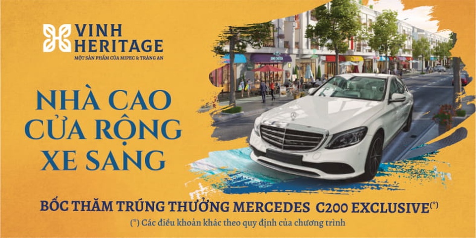 Mua nhà đẹp, trúng xe Mercedes C200 Exclusive tại Vinh Heritage - 1 Mua nhà đẹp, trúng xe Mercedes C200 Exclusive tại Vinh Heritage - 1
