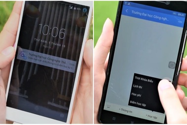 Thông báo lịch học, điểm thi bằng ứng dụng liên lạc