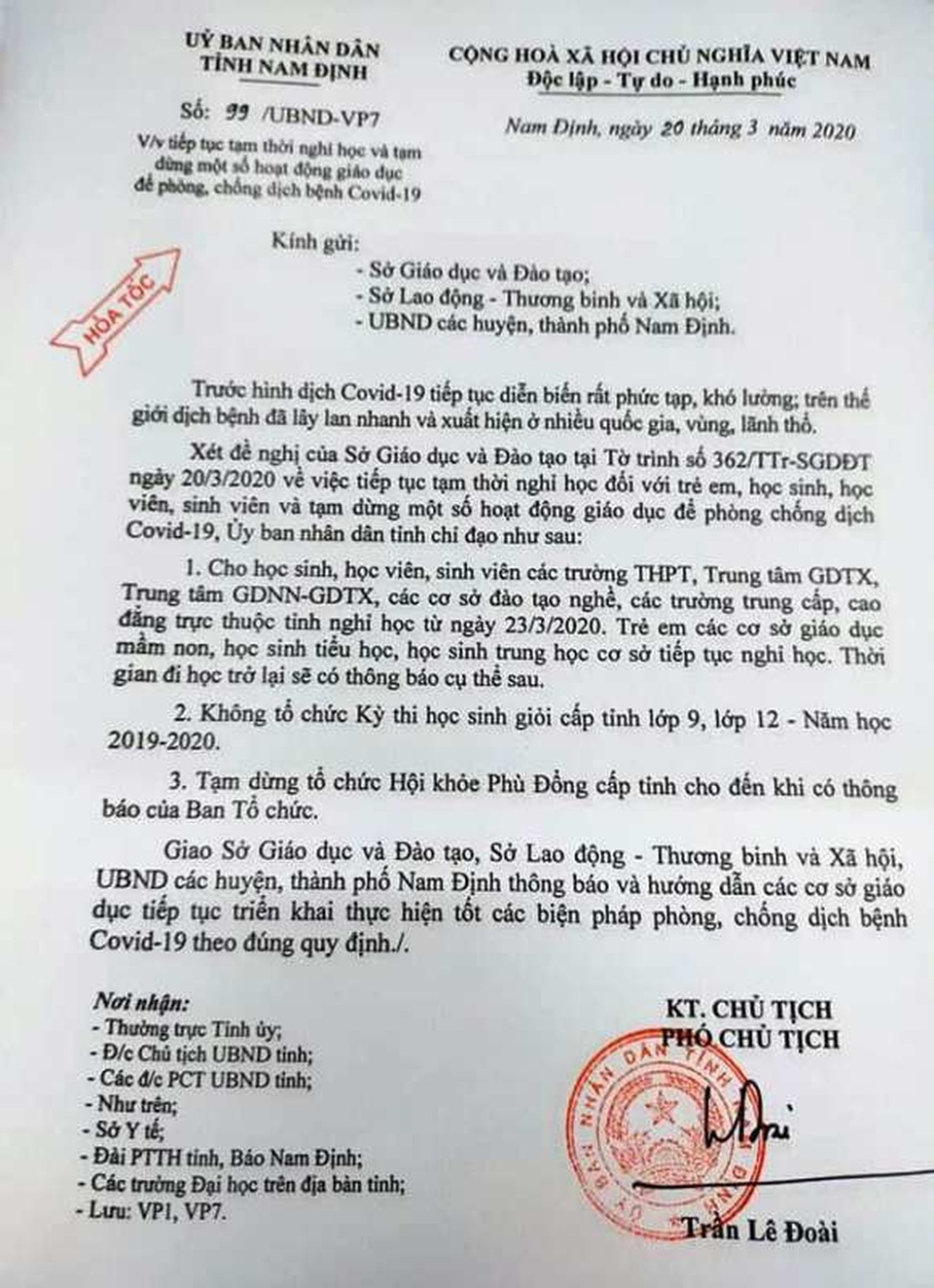 Nhiều địa phương cho học sinh tiếp tục nghỉ học để phòng, chống Covid-19 - 1 Nhiều địa phương cho học sinh tiếp tục nghỉ học để phòng, chống Covid-19 - 1