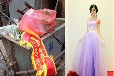 Bức xúc BTC, thí sinh Nữ hoàng sắc đẹp vứt danh hiệu vào... thùng rác 