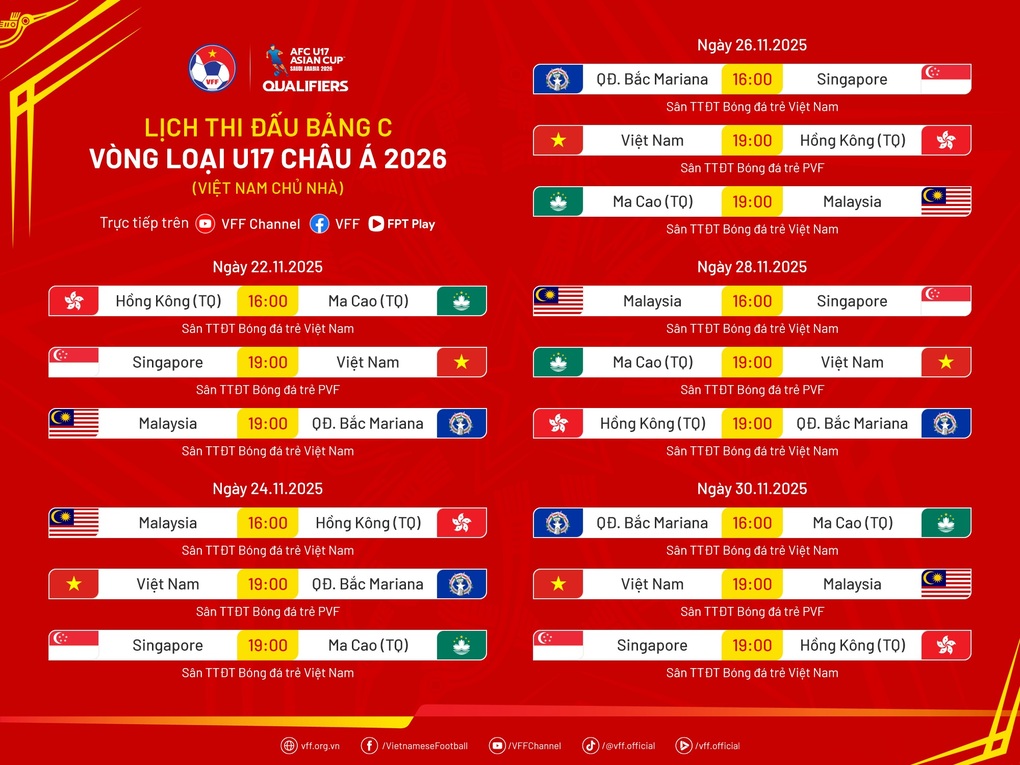 U17 Việt Nam đối đầu Singapore ở trận ra quân vòng loại U17 châu Á 2026 - 3