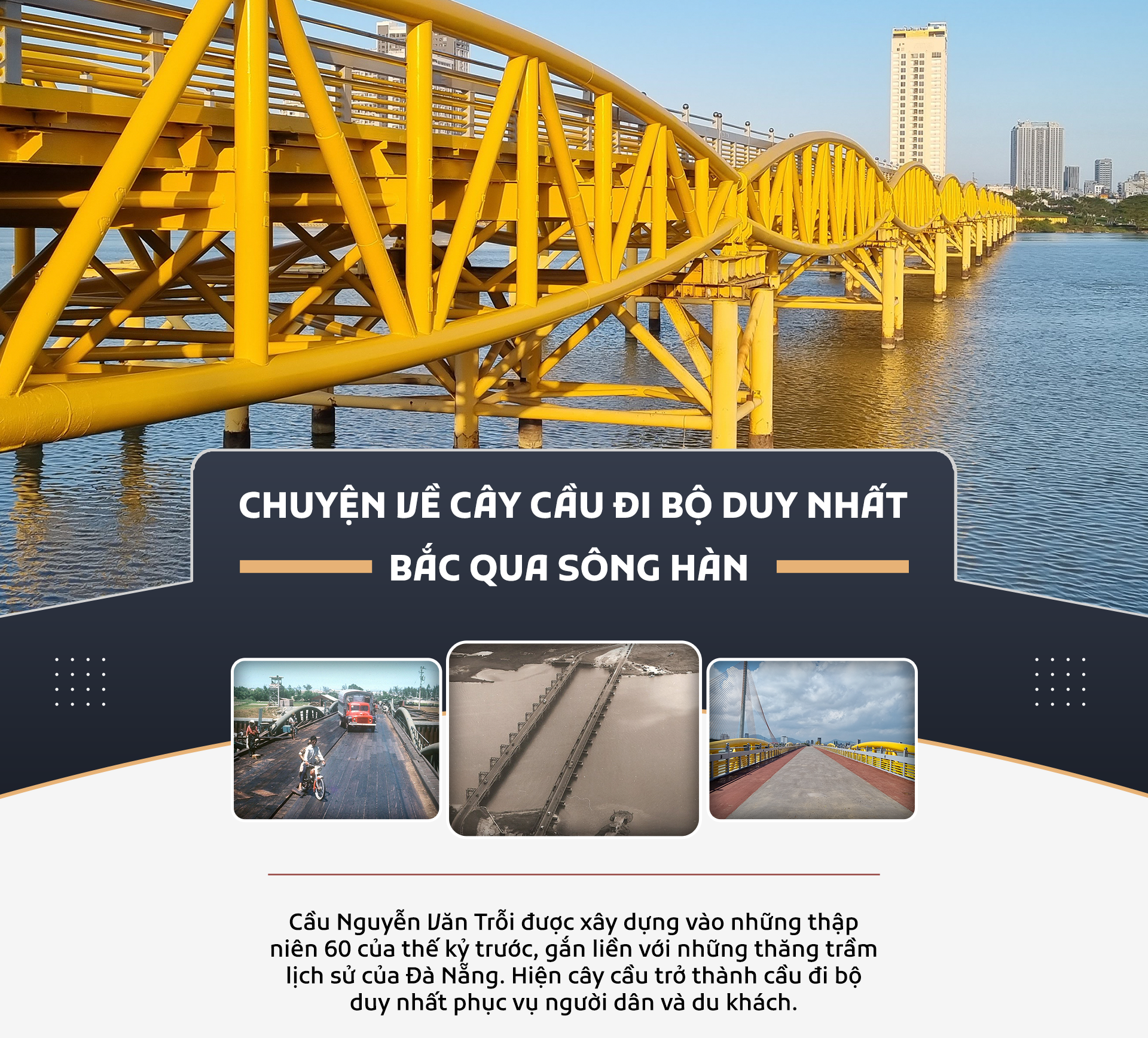 Chuyện ít biết về cây cầu dã chiến quân đội Mỹ xây dựng bắc qua sông Hàn