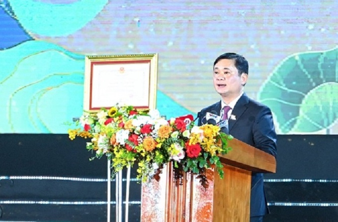 Bí thư Tỉnh ủy, Chủ tịch HĐND Tỉnh, Trưởng đoàn đại biểu Quốc hội tỉnh Nghệ An Thái Thanh Quý phát biểu tại buổi lễ.