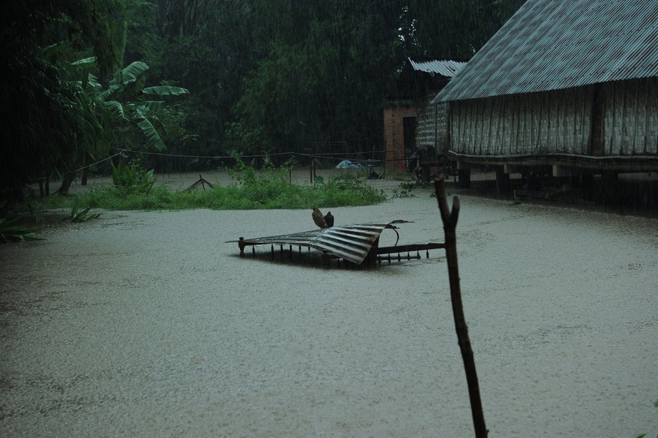 Người dân ngồi nhà sàn nhìn nước ngập mênh mông - 9 Người dân ngồi nhà sàn nhìn nước ngập mênh mông - 9