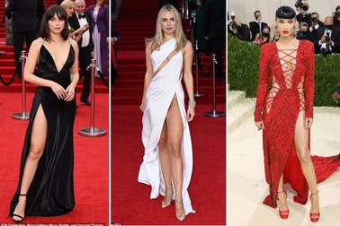 Mốt váy xẻ cao "đốt mắt" đang thịnh hành, vì sao?