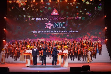 Bảo hiểm Quân đội tiếp tục vào Top 100 Doanh nghiệp Sao Vàng đất Việt 2021