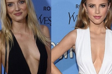 Hai mỹ nhân “thả rông vòng một” dự sự kiện