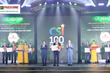 Phuc Khang Corporation tiếp tục đạt Top 10 Doanh nghiệp bền vững Việt Nam