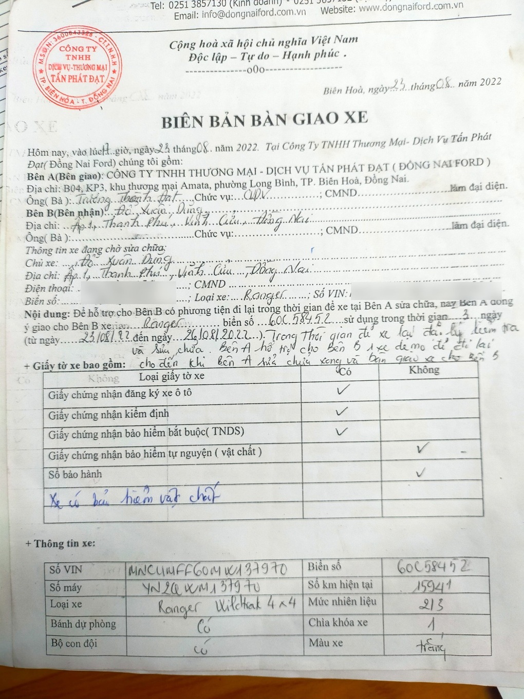 Đấu tranh vì xe Ford Ranger lỗi hộp số, khách hàng tố bị đại lý hành hung - 3 Đấu tranh vì xe Ford Ranger lỗi hộp số, khách hàng tố bị đại lý hành hung - 3