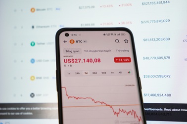 Thị trường "đỏ lửa", giá Bitcoin giảm sâu xuyên mốc 27.000 USD