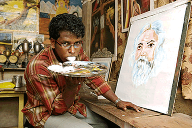 Sững sờ với tài vẽ tranh bằng lưỡi