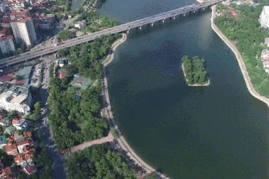 Đẹp ngỡ ngàng hồ Hà Nội nhìn từ trên cao