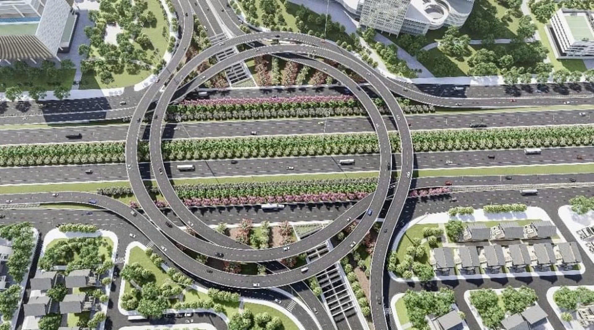 Hình ảnh đại công trường xây hầm chui gần 2.400 tỷ qua Đại lộ Thăng Long - 2 Hình ảnh đại công trường xây hầm chui gần 2.400 tỷ qua Đại lộ Thăng Long - 2