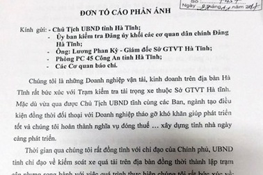 Đơn nặc danh gửi Chủ tịch tỉnh tố cáo nhân viên trạm cân "móc tiền" doanh nghiệp