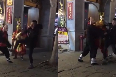 “Tôn Ngộ Không” và “Trư Bát Giới” đánh du khách gây náo loạn trên phố