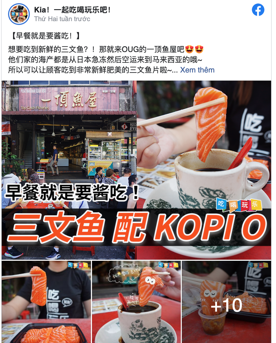 Ăn cá hồi sống chấm cà phê ở Malaysia gây sốt mạng xã hội - 2