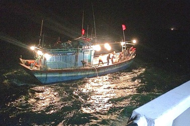 Cứu thành công 10 thuyền viên đang hoảng loạn trên biển