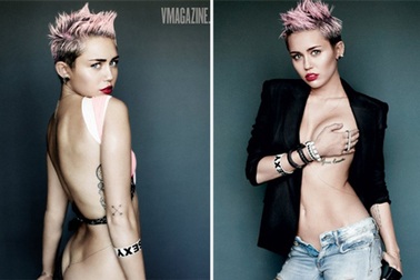 Miley Cyrus bán nude táo bạo trên tạp chí 
