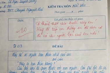 Bài văn điểm 10 về bạn thân khiến nhiều người bật khóc