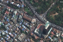 Hình ảnh biểu tình phản đối đảo chính ở Myanmar qua vệ tinh