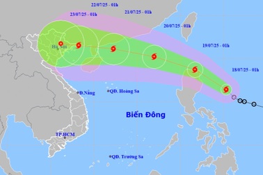 Bão Wipha hình thành và có thể mạnh lên cấp 11 giật cấp 14