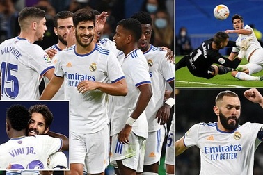 Thắng với tỷ số tennis, Real Madrid tiếp tục dẫn đầu La Liga