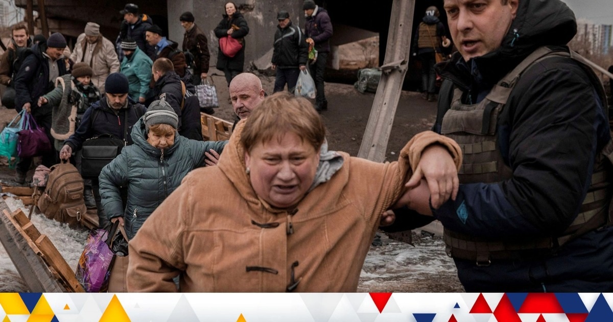 Chiến sự đã buộc nhiều người dân Ukraine phải sơ tán, bỏ lại nhà cửa (Ảnh minh họa: Skynews).