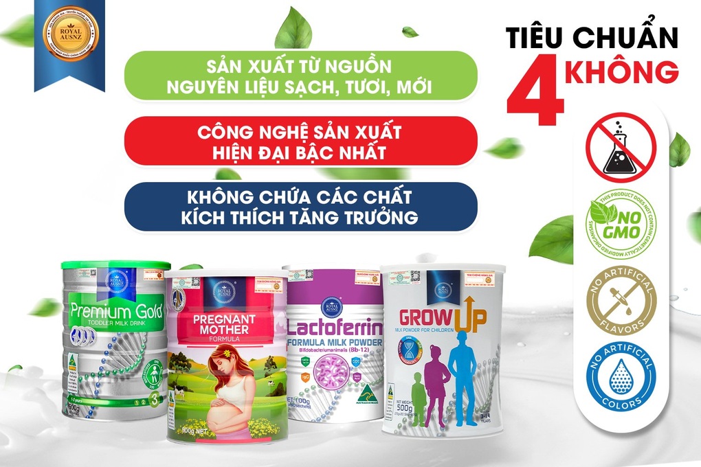 Sữa hoàng gia Úc Royal Ausnz - Sạch từ nguồn nguyên liệu đến thành phẩm - 2 Sữa hoàng gia Úc Royal Ausnz - Sạch từ nguồn nguyên liệu đến thành phẩm - 2