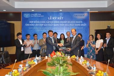 Hòa Phát và Messer: Hợp tác cung cấp khí công nghiệp cho KLH Gang thép Hòa Phát Dung Quất