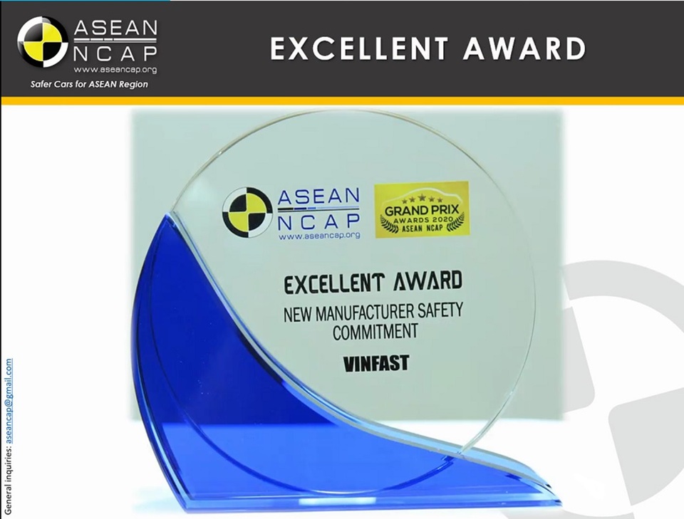 VinFast đoạt giải Hãng xe có cam kết cao về an toàn ASEAN NCAP - 2 VinFast đoạt giải Hãng xe có cam kết cao về an toàn ASEAN NCAP - 2