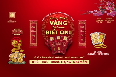 Xu hướng lì xì bằng vàng may mắn ngày Tết được nhiều người ưa chuộng