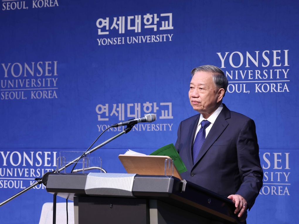 Tổng Bí thư Tô Lâm nhận bằng Tiến sĩ danh dự của Trường Đại học Yonsei - 1 Tổng Bí thư Tô Lâm nhận bằng Tiến sĩ danh dự của Trường Đại học Yonsei - 1