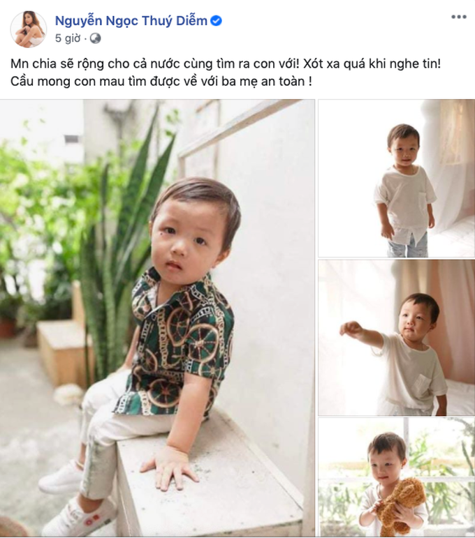Dàn sao Việt chung tay kêu gọi tìm kiếm bé trai mất tích ở Bắc Ninh: Hoà Minzy đăng tin khẩn, bà xã Tiến Dũng nửa đêm vẫn đi tìm - Ảnh 5. Dàn sao Việt chung tay kêu gọi tìm kiếm bé trai mất tích ở Bắc Ninh: Hoà Minzy đăng tin khẩn, bà xã Tiến Dũng nửa đêm vẫn đi tìm - Ảnh 5.