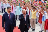 Lễ đón Tổng thống Nga Putin thăm Trung Quốc