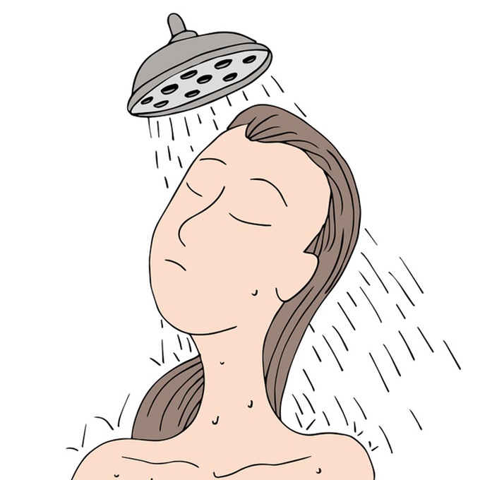 Rửa mặt bằng vòi hoa sen