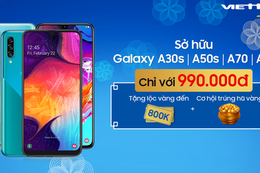 Samsung Galaxy A30s, A50s, A51, A70 sở hữu chỉ với 990k khi mua trả góp 0%