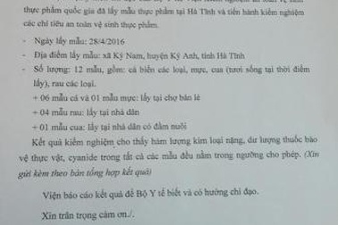 Hàm lượng kim loại nặng trong thực phẩm biển nằm trong ngưỡng cho phép