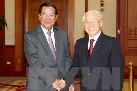 Tổng Bí thư Nguyễn Phú Trọng bắt đầu chuyến thăm Campuchia