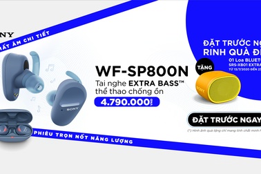 Sony gây sốt với dòng tai nghe thể thao chống ồn WF-SP800N