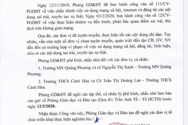 Phó Phòng GD&ĐT bị bôi nhọ vì ra văn bản chấn chỉnh đạo đức nhà giáo