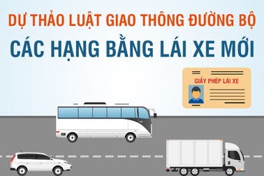 Phân hạng bằng lái xe mới theo Dự thảo Luật Giao thông đường bộ sửa đổi