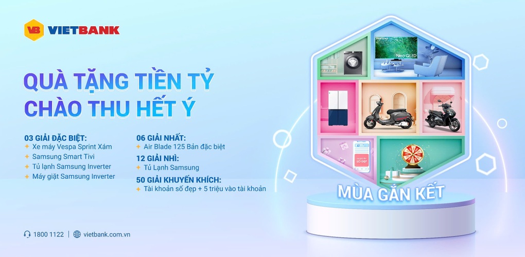 Vietbank tung khuyến mãi Quà tặng tiền tỷ - chào thu hết ý - 2 Vietbank tung khuyến mãi Quà tặng tiền tỷ - chào thu hết ý - 2